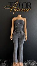 Stone Wash Luxe Jumpsuit - Black