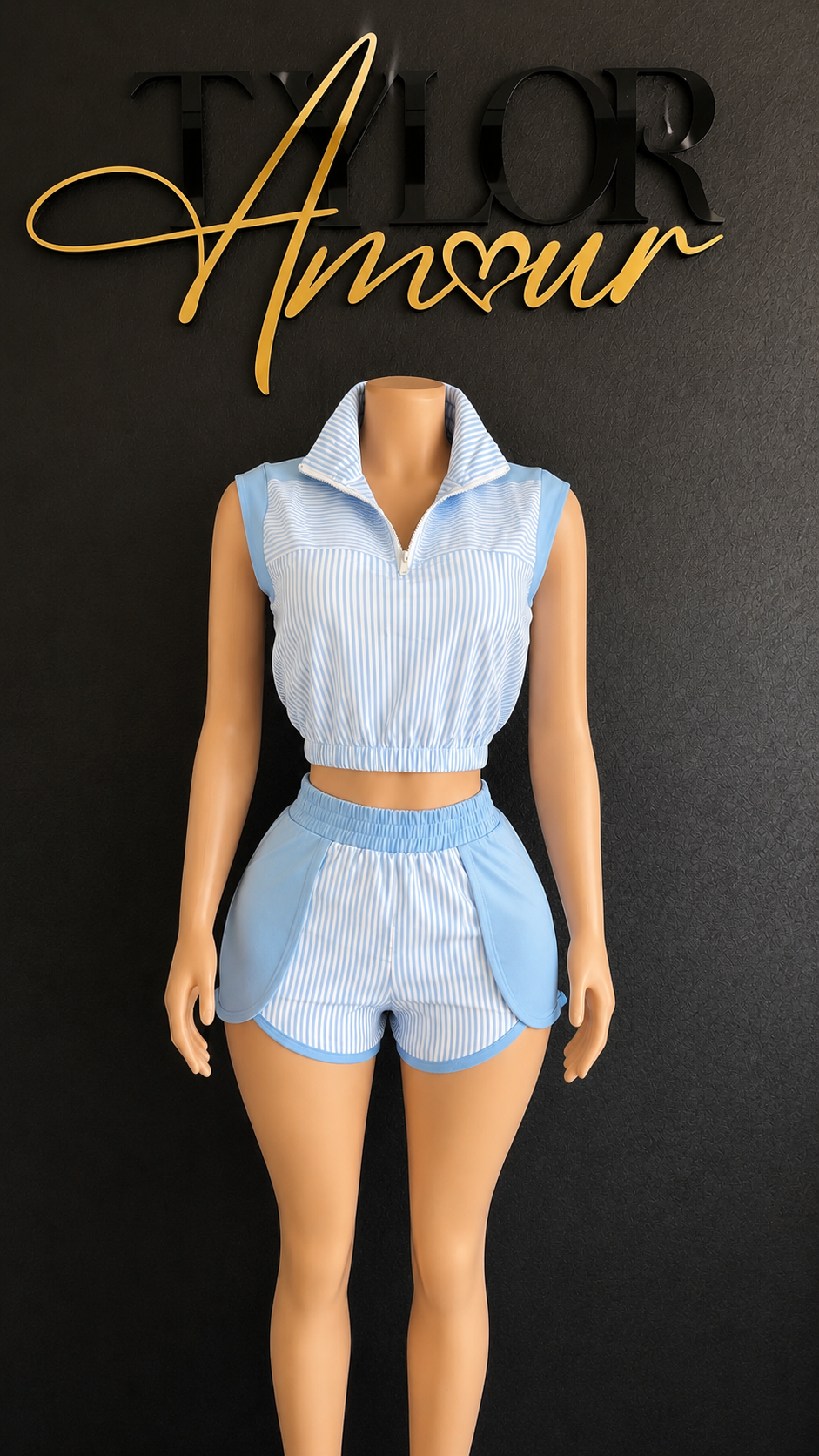 Mint To Be Short Set - Blue