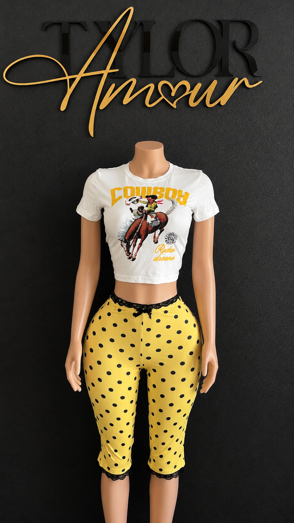 Pretty in Polka Capris - Yellow